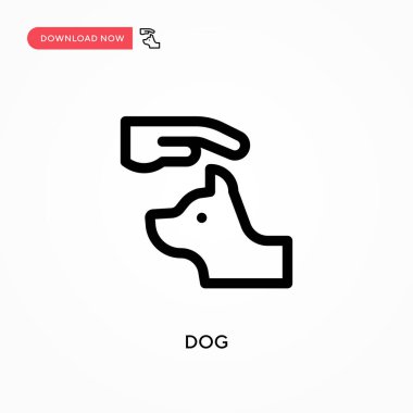 Köpek basit vektör simgesi. Web sitesi veya mobil uygulama için modern, basit düz vektör çizimi