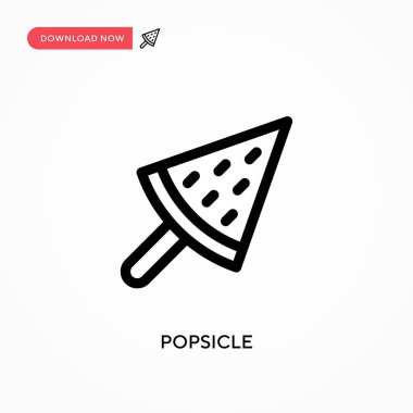 Popsicle Basit vektör simgesi. Web sitesi veya mobil uygulama için modern, basit düz vektör çizimi