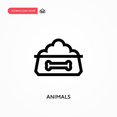 Hayvanlar basit vektör simgesi. Web sitesi veya mobil uygulama için modern, basit düz vektör çizimi