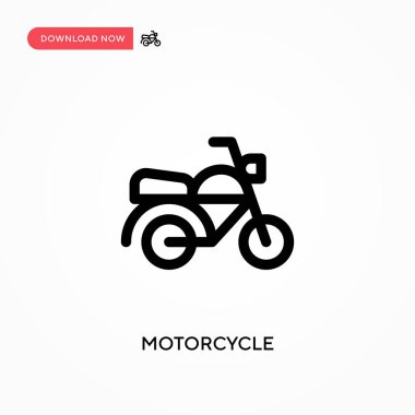 Motosiklet basit vektör simgesi. Web sitesi veya mobil uygulama için modern, basit düz vektör çizimi