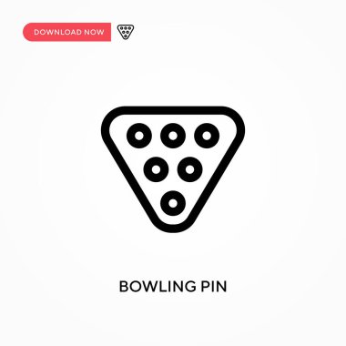 Bowling pin basit vektör simgesi. Web sitesi veya mobil uygulama için modern, basit düz vektör çizimi