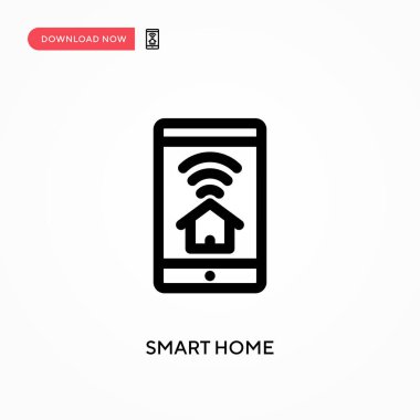 Akıllı ev Basit vektör simgesi. Web sitesi veya mobil uygulama için modern, basit düz vektör çizimi
