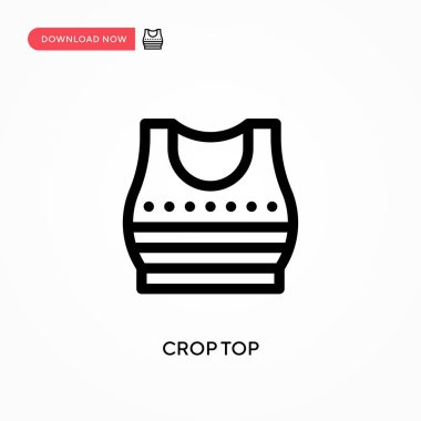 Üst kırpma Basit vektör simgesi. Web sitesi veya mobil uygulama için modern, basit düz vektör çizimi