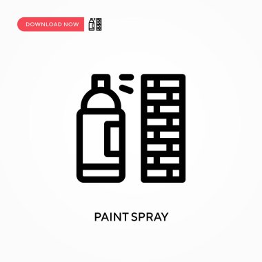 Boya spreyi basit vektör simgesi. Web sitesi veya mobil uygulama için modern, basit düz vektör çizimi
