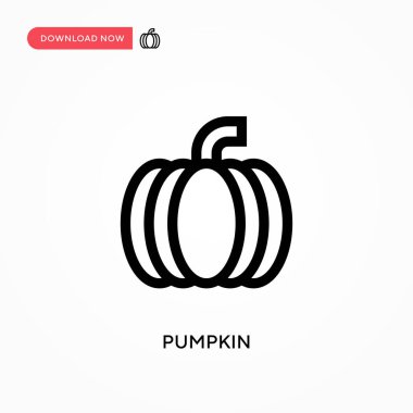 Balkabağı basit vektör simgesi. Web sitesi veya mobil uygulama için modern, basit düz vektör çizimi