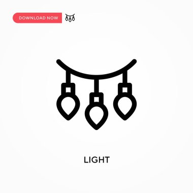 Basit Işık vektör simgesi. Web sitesi veya mobil uygulama için modern, basit düz vektör çizimi
