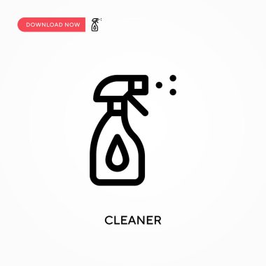 Temizleyici Basit vektör simgesi. Web sitesi veya mobil uygulama için modern, basit düz vektör çizimi