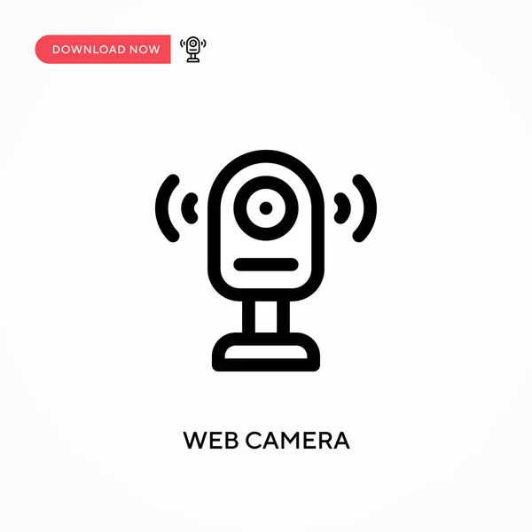 Webkamera Egyszerű Vektor Ikon Modern Egyszerű Lapos Vektor Illusztráció Weboldalhoz — Stock Vector