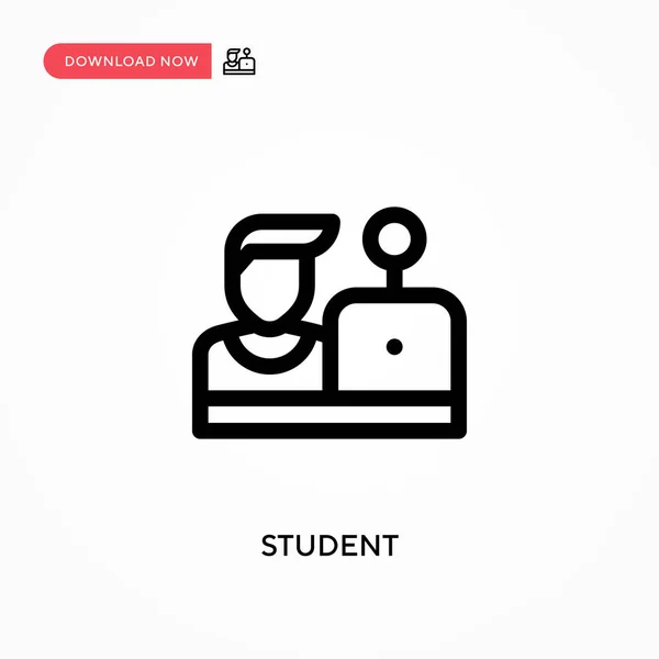 Значок Студента Простой Вектор Современная Простая Векторная Иллюстрация Веб Сайта — стоковый вектор