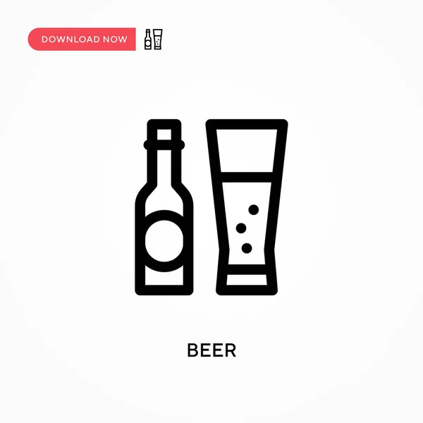 Beer Simple Vector Icon Modern Simple Flat Vector Illustration Web — Stock Vector