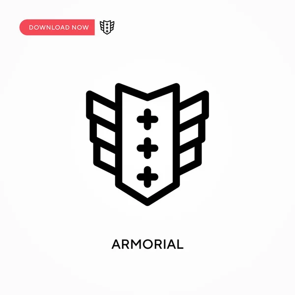 Armorial Einfaches Vektor Symbol Moderne Einfache Flache Vektordarstellung Für Website — Stockvektor