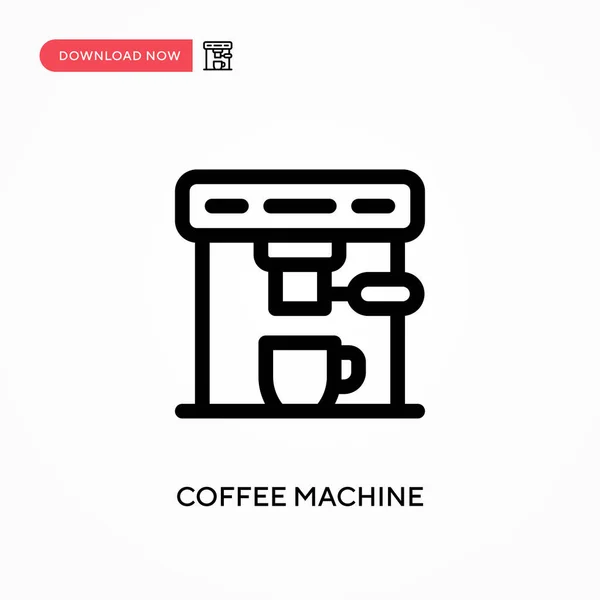 Máquina Café Icono Vector Simple Moderno Simple Ilustración Vector Plano — Vector de stock