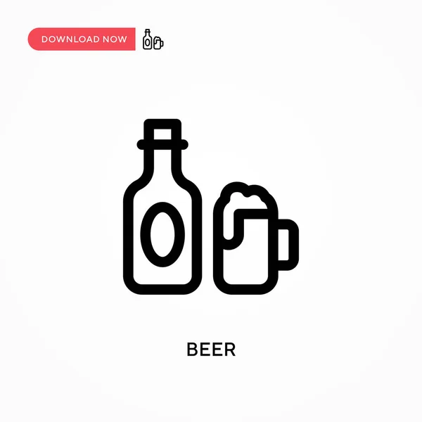 Cerveza Icono Vector Simple Moderno Simple Ilustración Vector Plano Para — Archivo Imágenes Vectoriales