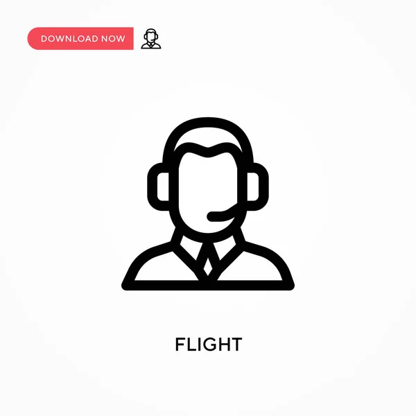 Flight Icono Vector Simple Moderno Simple Ilustración Vector Plano Para — Vector de stock