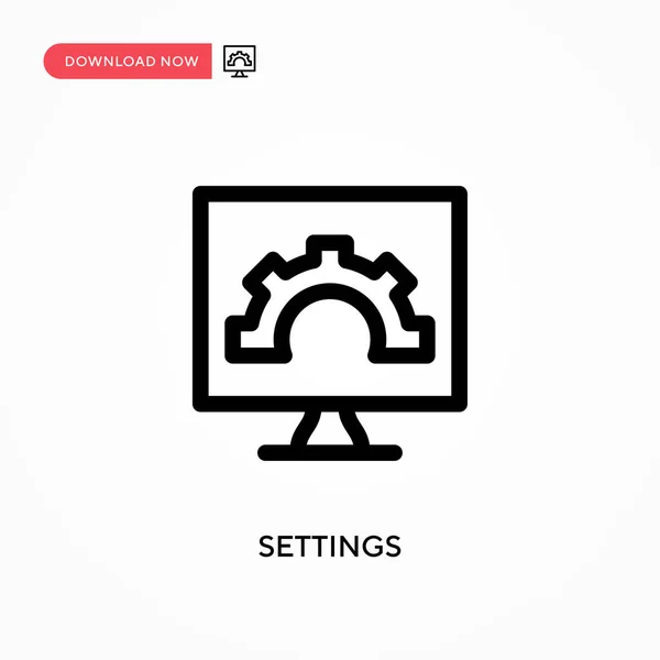 Configuración Icono Vector Simple Moderno Simple Ilustración Vector Plano Para — Vector de stock