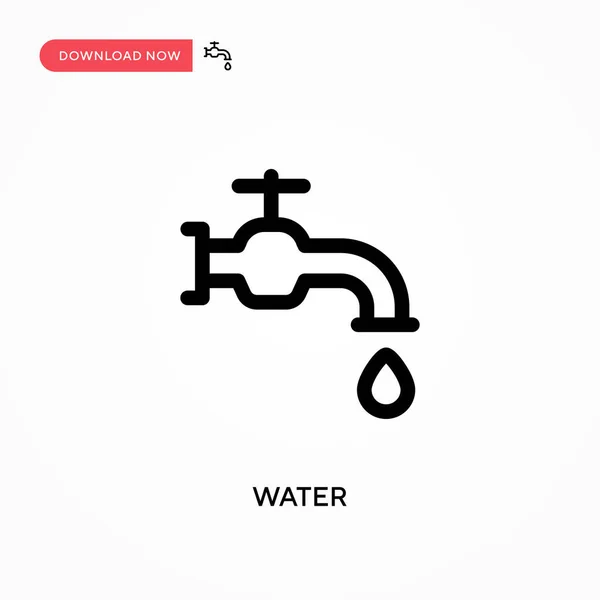 Wasser Einfaches Vektor Symbol Moderne Einfache Flache Vektordarstellung Für Website — Stockvektor