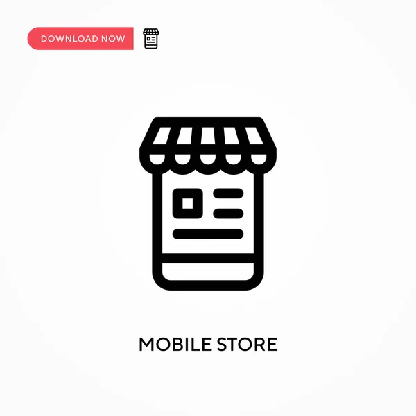 Mobile Store Simple Vector Icon Modern Simple Flat Vector Illustration — Stock Vector