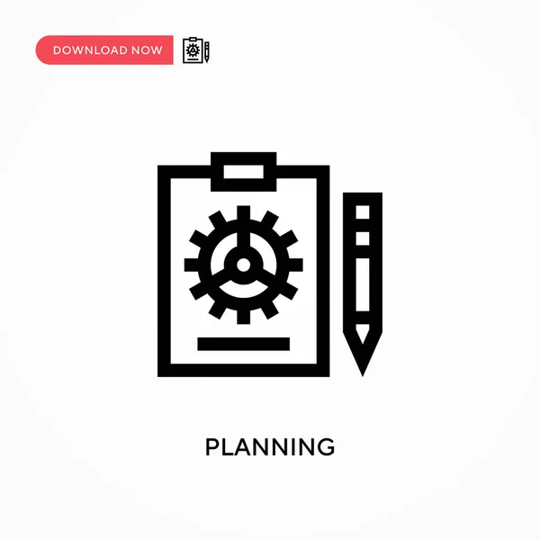 Planning Simple Vector Icon Modern Simple Flat Vector Illustration Web — Stock Vector