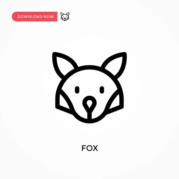 Fox Icône Vectorielle Simple Illustration Vectorielle Plate Moderne Simple Pour — Image vectorielle