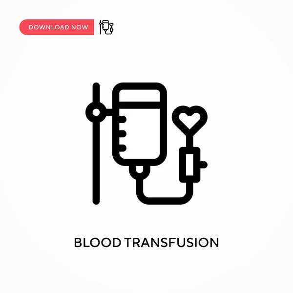 Transfusión Sangre Icono Vector Simple Moderno Simple Ilustración Vector Plano — Vector de stock