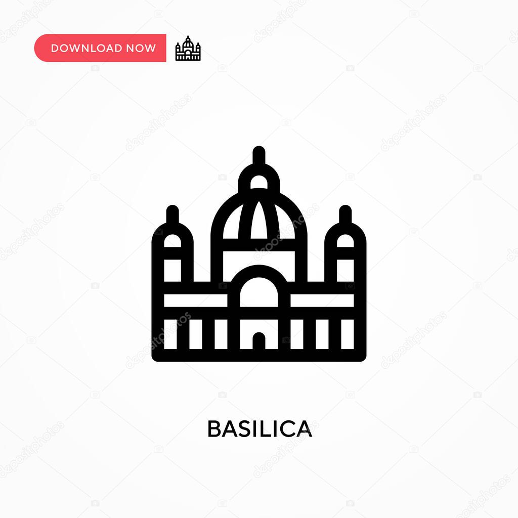 Basilica Simple vector icon. Modern, simple flat vector illustration for web site or mobile app