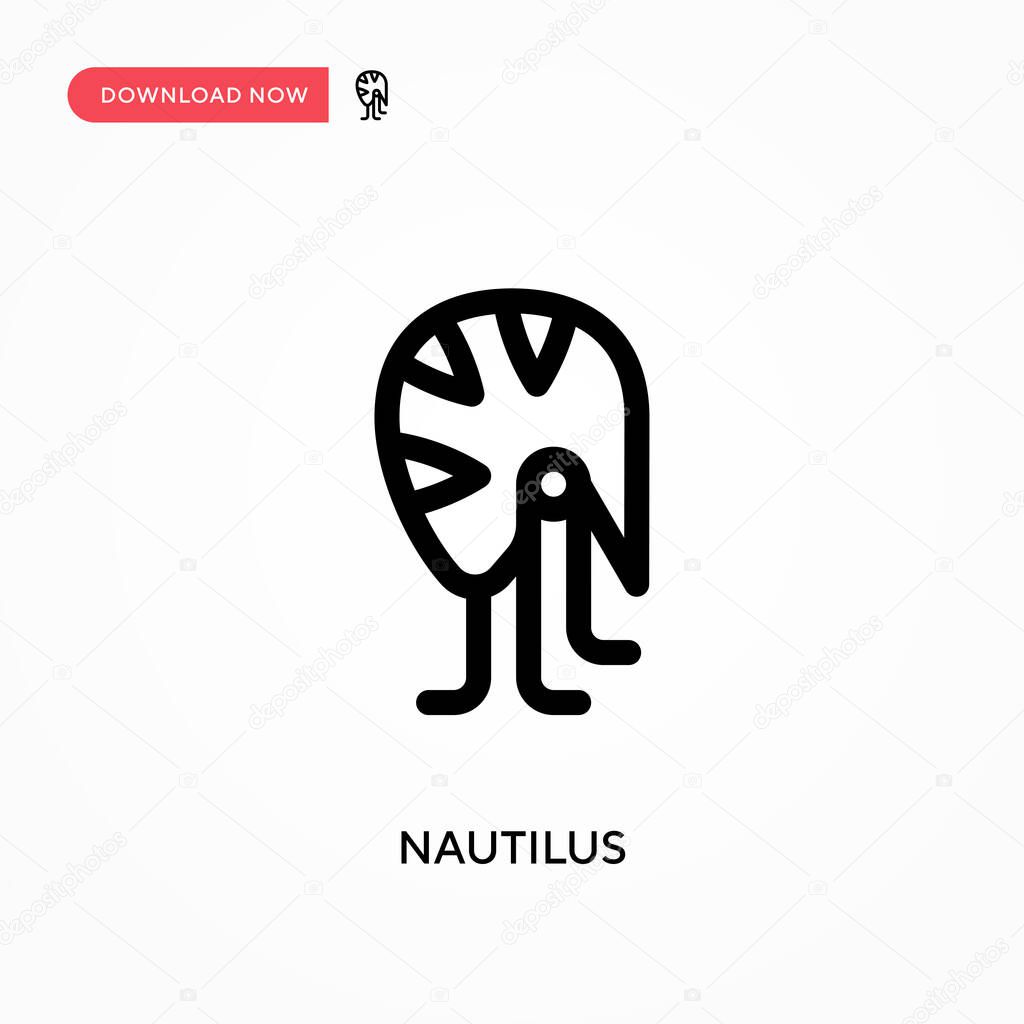 Nautilus Simple vector icon. Modern, simple flat vector illustration for web site or mobile app