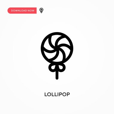 Lolipop Basit vektör simgesi. Web sitesi veya mobil uygulama için modern, basit düz vektör çizimi