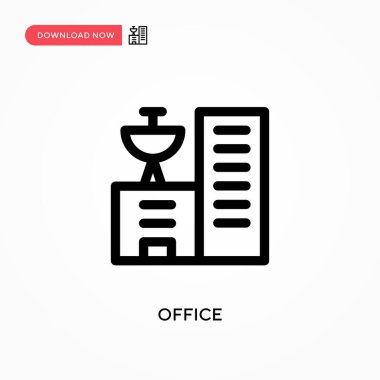 Ofis Basit vektör simgesi. Web sitesi veya mobil uygulama için modern, basit düz vektör çizimi