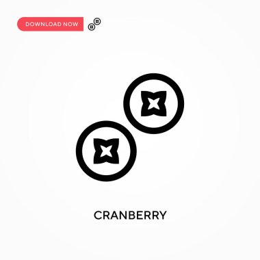 Kızılcık Basit vektör simgesi. Web sitesi veya mobil uygulama için modern, basit düz vektör çizimi