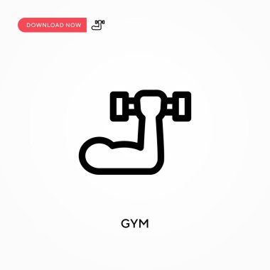 Spor salonu basit vektör simgesi. Web sitesi veya mobil uygulama için modern, basit düz vektör çizimi