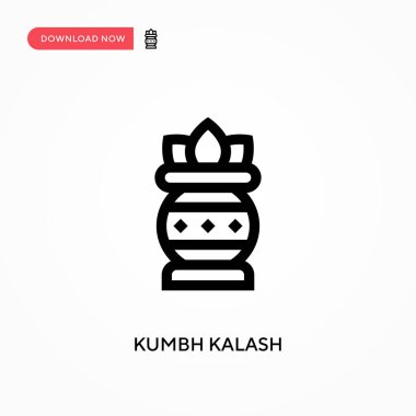 Kumbh kalash basit vektör simgesi. Web sitesi veya mobil uygulama için modern, basit düz vektör çizimi