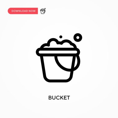 Kova Basit vektör simgesi. Web sitesi veya mobil uygulama için modern, basit düz vektör çizimi