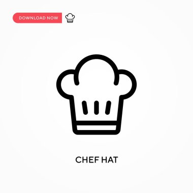 Şef şapkası Basit vektör simgesi. Web sitesi veya mobil uygulama için modern, basit düz vektör çizimi
