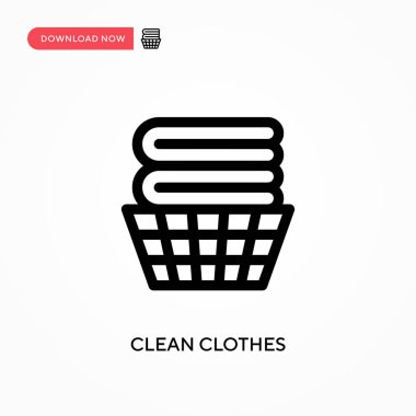 Temiz kıyafetler. Basit vektör simgesi. Web sitesi veya mobil uygulama için modern, basit düz vektör çizimi