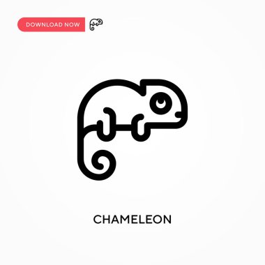 Bukalemun basit vektör simgesi. Web sitesi veya mobil uygulama için modern, basit düz vektör çizimi