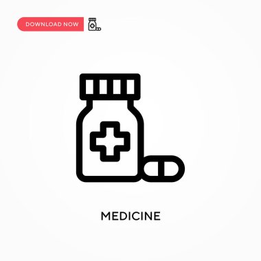 Medicine Simple vektör simgesi. Web sitesi veya mobil uygulama için modern, basit düz vektör çizimi