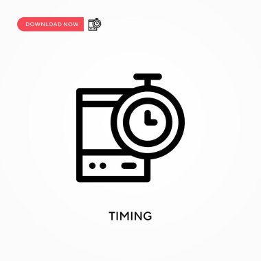 Basit vektör simgesi zamanlaması. Web sitesi veya mobil uygulama için modern, basit düz vektör çizimi