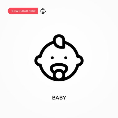 Bebek Basit vektör simgesi. Web sitesi veya mobil uygulama için modern, basit düz vektör çizimi