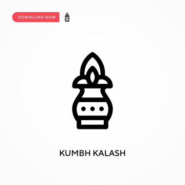 Kumbh kalash basit vektör simgesi. Web sitesi veya mobil uygulama için modern, basit düz vektör çizimi