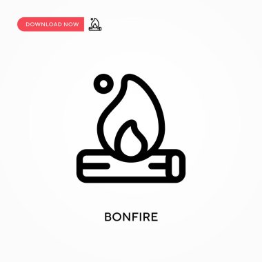 Şenlik ateşi basit vektör simgesi. Web sitesi veya mobil uygulama için modern, basit düz vektör çizimi