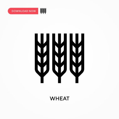 Buğday Basit vektör simgesi. Web sitesi veya mobil uygulama için modern, basit düz vektör çizimi