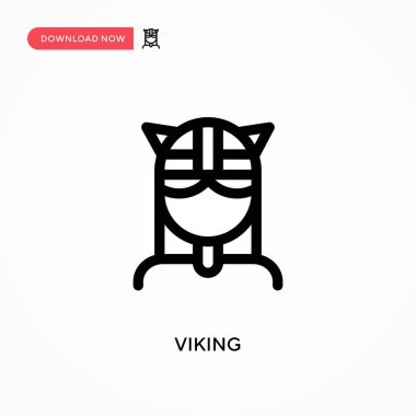 Viking Basit vektör simgesi. Web sitesi veya mobil uygulama için modern, basit düz vektör çizimi