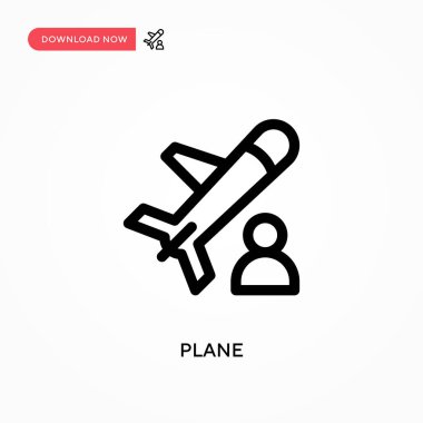 Basit düzlem vektör simgesi. Web sitesi veya mobil uygulama için modern, basit düz vektör çizimi