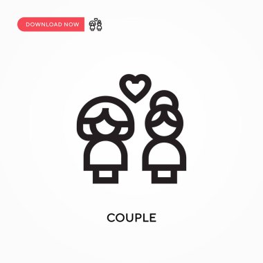 Çift basit vektör simgesi. Web sitesi veya mobil uygulama için modern, basit düz vektör çizimi