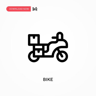 Basit bisiklet vektör simgesi. Web sitesi veya mobil uygulama için modern, basit düz vektör çizimi