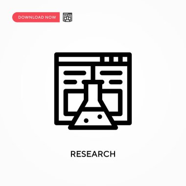 Basit vektör simgesini araştır. Web sitesi veya mobil uygulama için modern, basit düz vektör çizimi