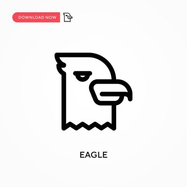 Kartal Basit vektör simgesi. Web sitesi veya mobil uygulama için modern, basit düz vektör çizimi