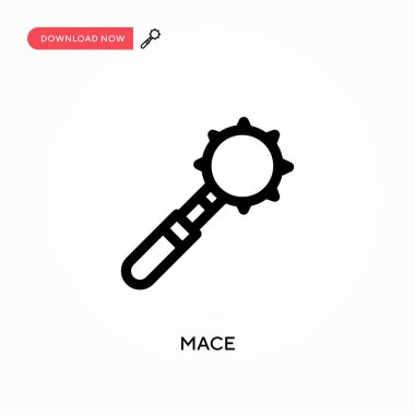 Mace Basit vektör simgesi. Web sitesi veya mobil uygulama için modern, basit düz vektör çizimi