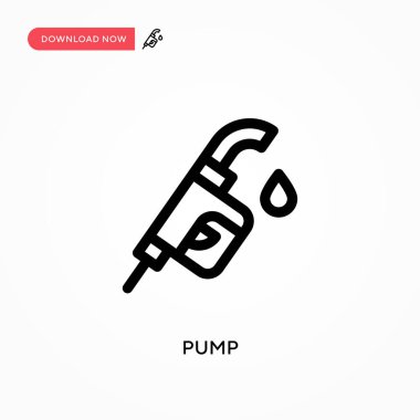 Basit vektör simgesini pompala. Web sitesi veya mobil uygulama için modern, basit düz vektör çizimi