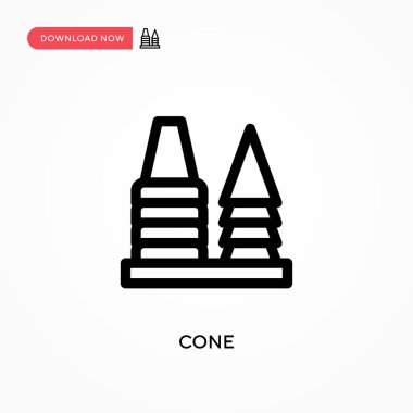 Basit koni vektör simgesi. Web sitesi veya mobil uygulama için modern, basit düz vektör çizimi